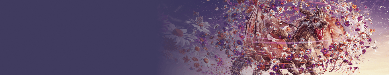 Dragon In The Eye Of A Flower Storm