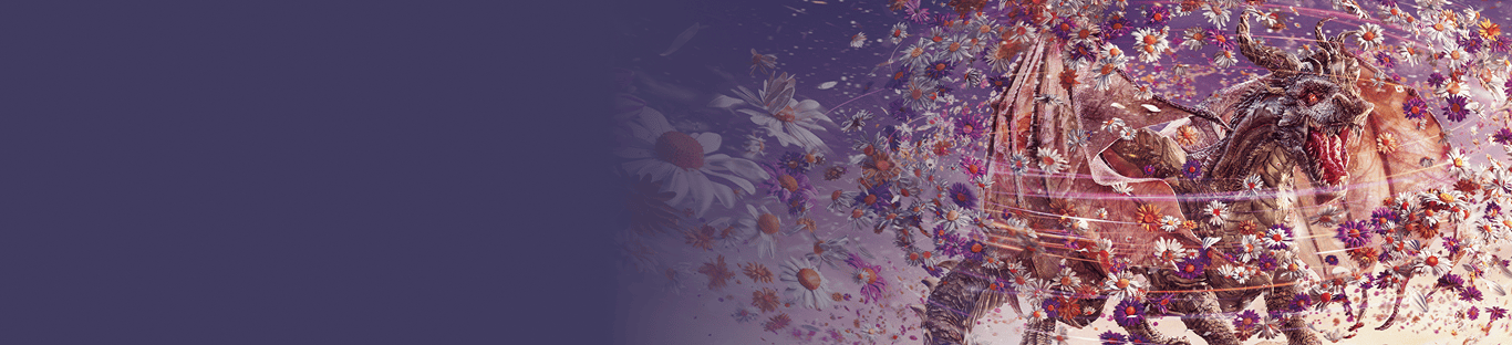 Dragon In The Eye Of A Flower Storm