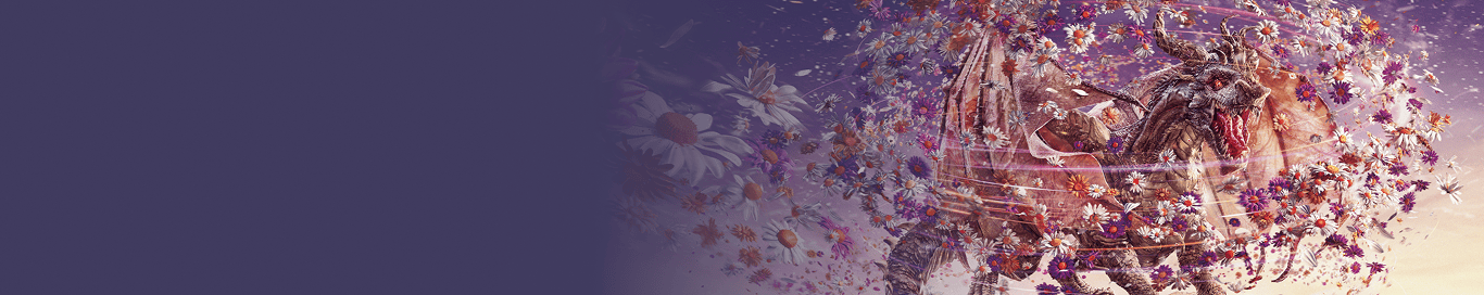 Dragon In The Eye Of A Flower Storm